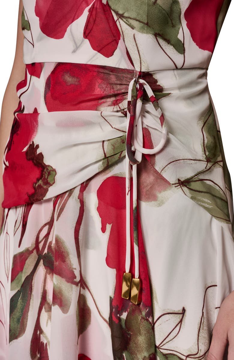 Donna Karan New York Print Sleeveless High-Low Maxi Dress, Alternate, color, Azalea Multi