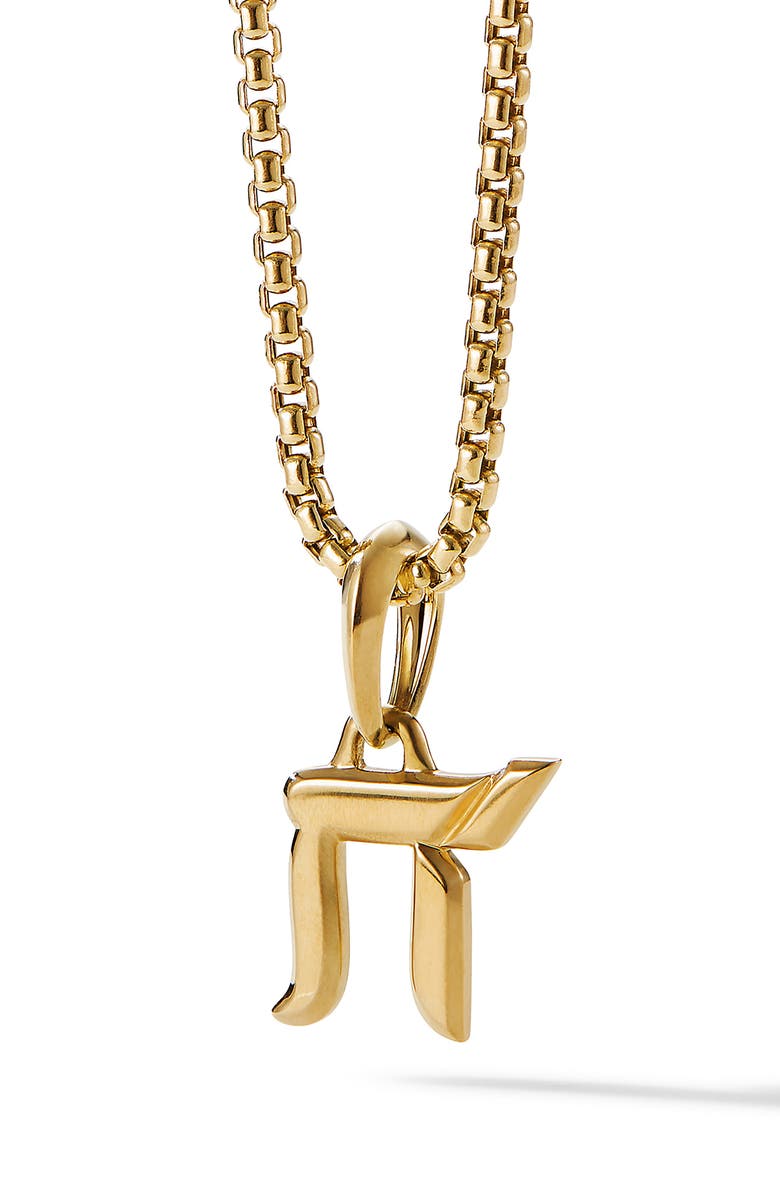 David Yurman Men's Chai Amulet in 18K Yellow Gold, Alternate, color, 