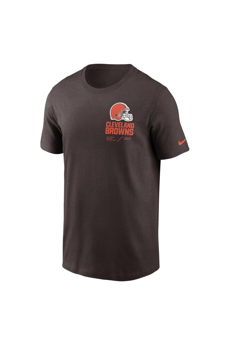 Men's Nike Brown Cleveland Browns Sideline Infograph Lockup Performance T-Shirt, Alternate, color, Brown
