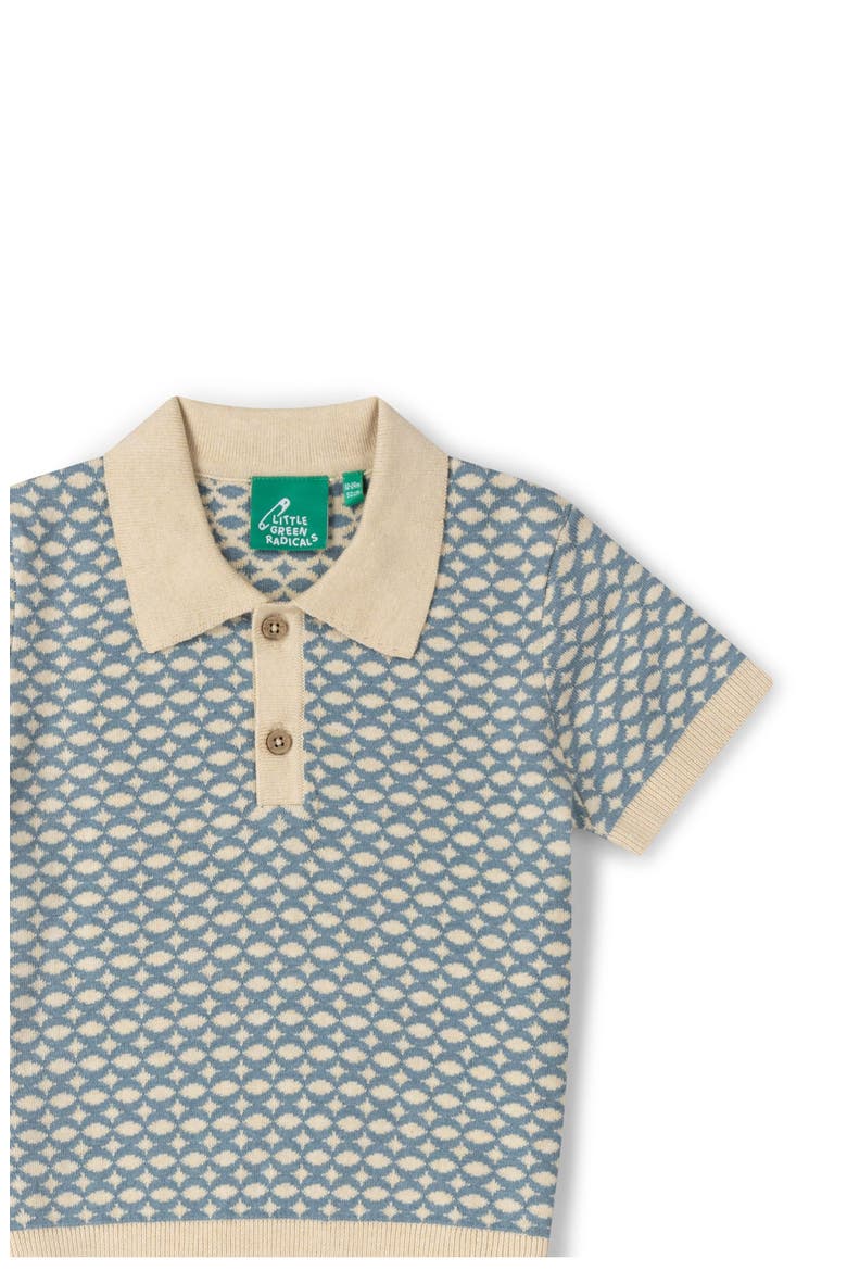 Kids' Organic Cotton Knit Polo, Alternate, color, BLUE