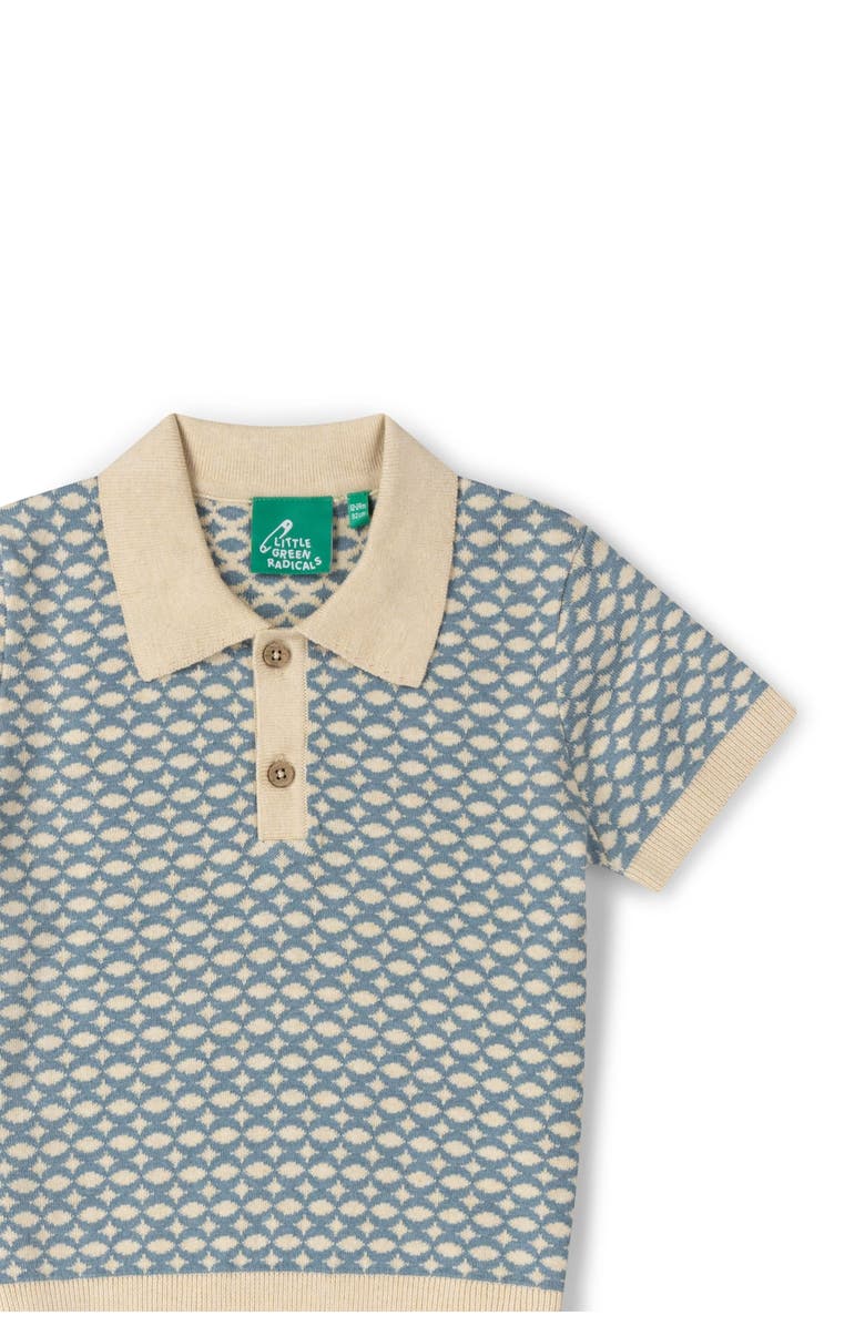 Little Green Radicals Kids' Organic Cotton Knit Polo, Alternate, color, Blue
