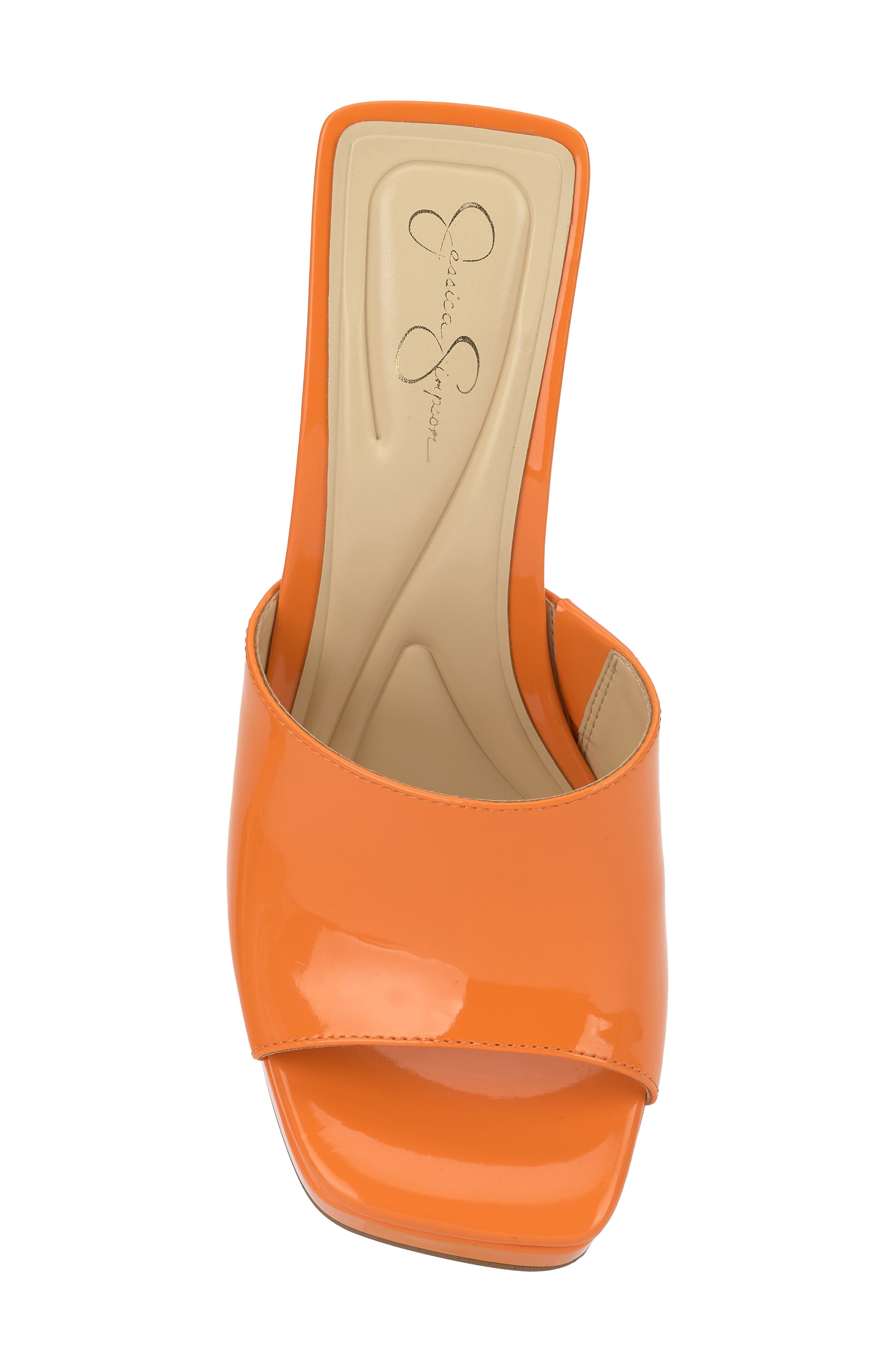 Azelica Platform Slide Sandal, Alternate, color, ORANGE 06