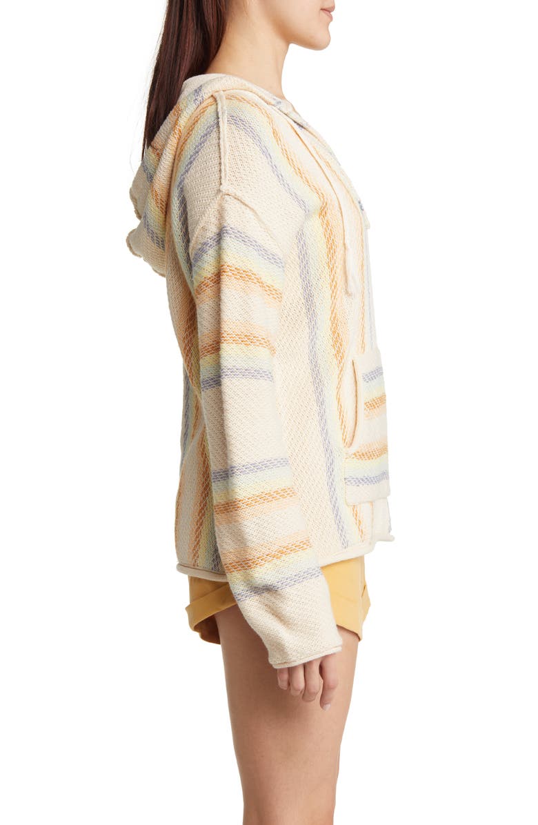 Rip Curl Day Break Stripe Hooded Poncho, Alternate, color,