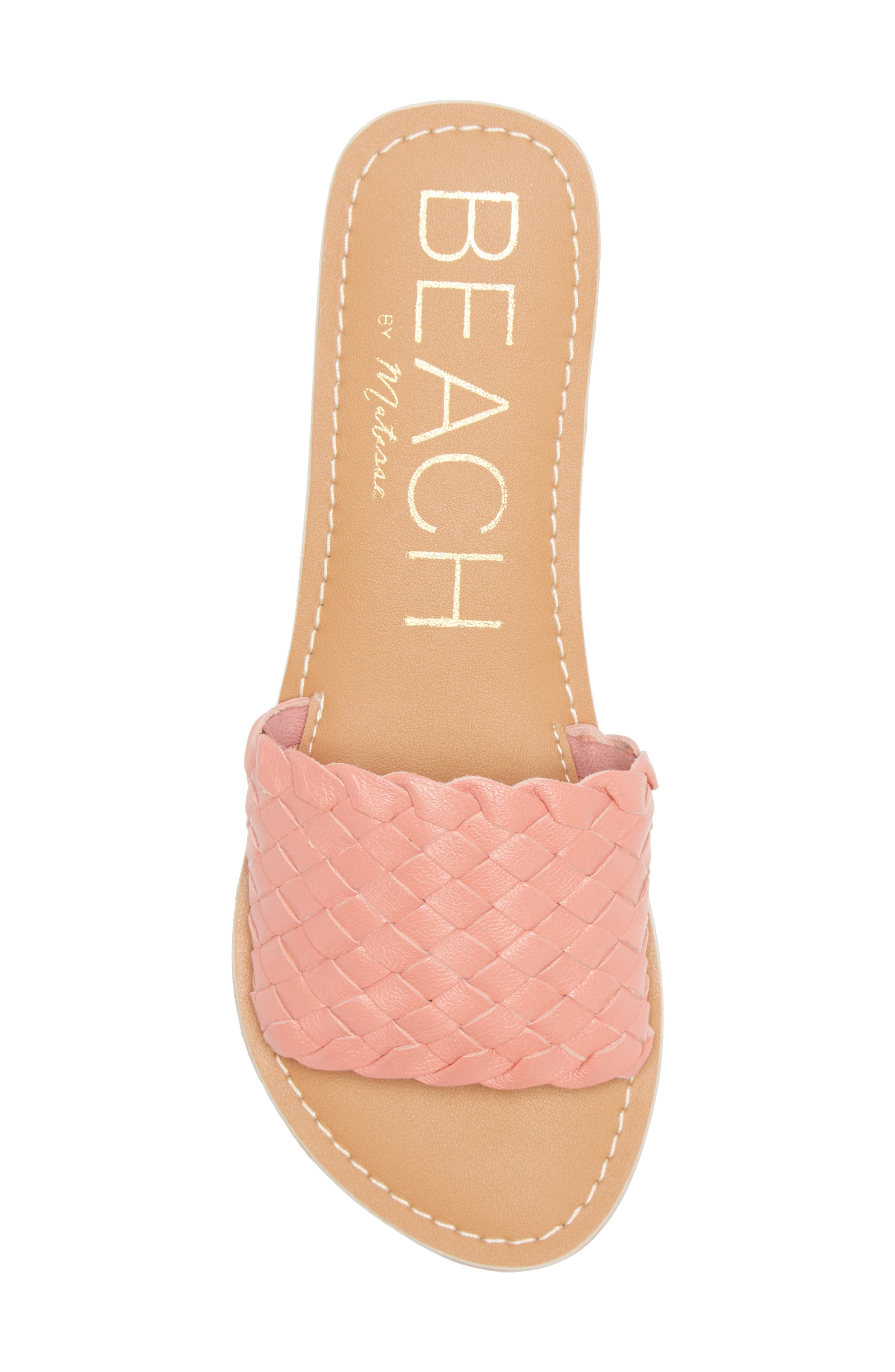 Pipeline Slide Sandal, Alternate, color, CORAL LEATHER