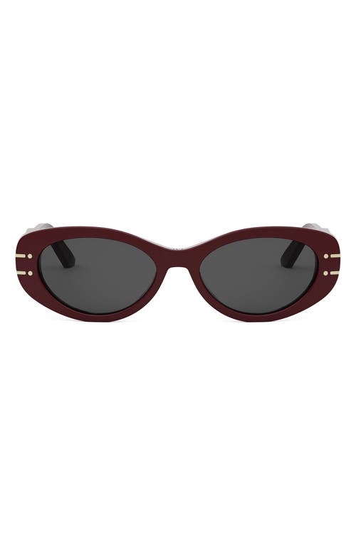 DIOR Signature B8U 55mm Butterfly Sunglasses in Bordeaux/Other /Smoke 