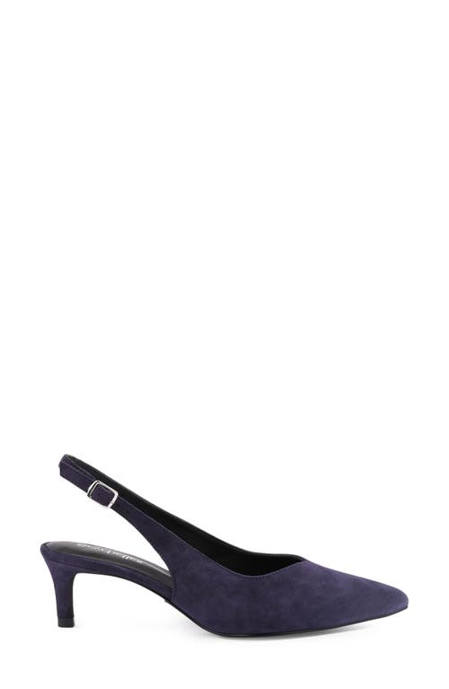Seychelles Candlelight Slingback Pointed Toe Kitten Heel Pump In Blue