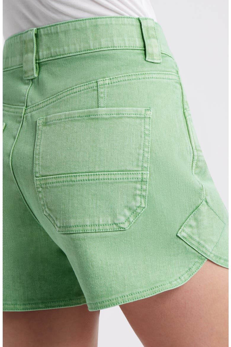 Skyrise Dolphin Hem Denim Shorts, Alternate, color, WSMD-WASHED MEADOW