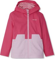 Lands' End Kids Water Resistant Hooded Slicker Rain Jacket