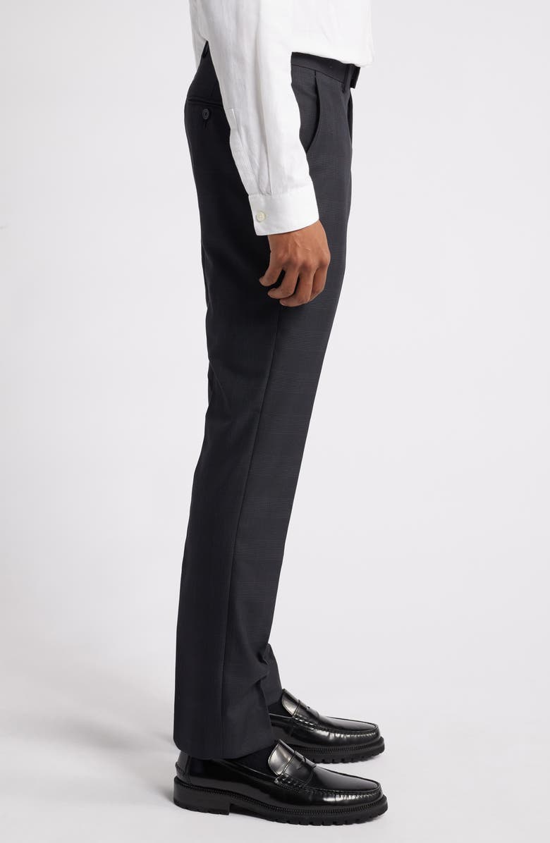 Open Edit Slim Fit Plaid Wool Blend Trousers, Alternate, color, 