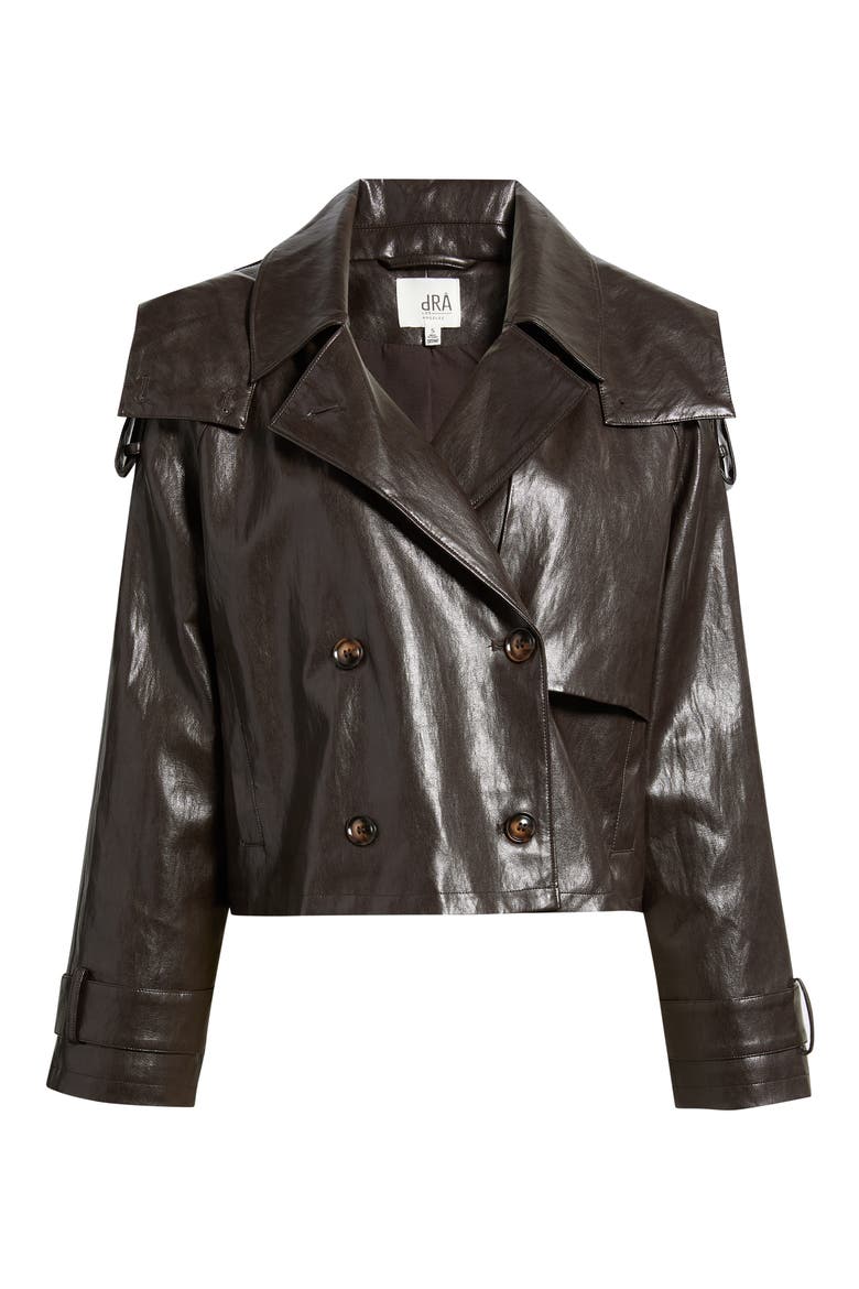 Camari Faux Leather Jacket, Alternate, color, BROWN
