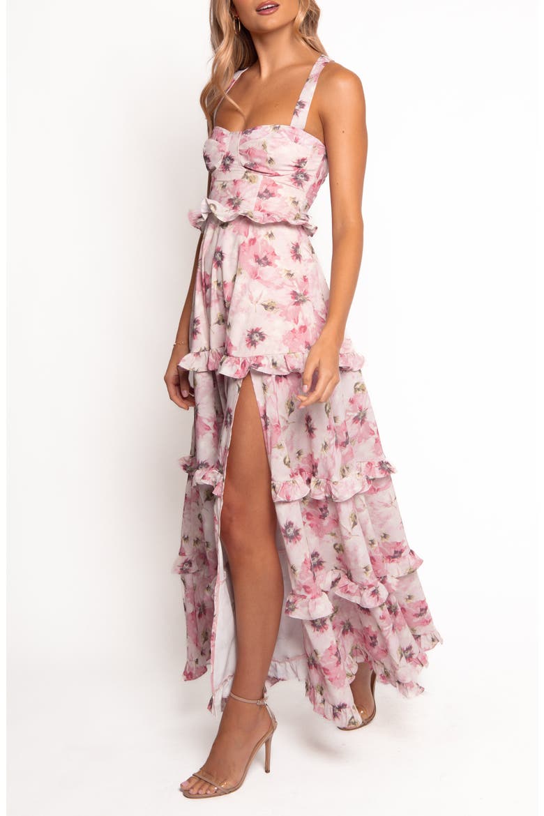 Lillee Floral Ruffle Tiered Maxi Dress, Alternate, color, PINK BLOOM