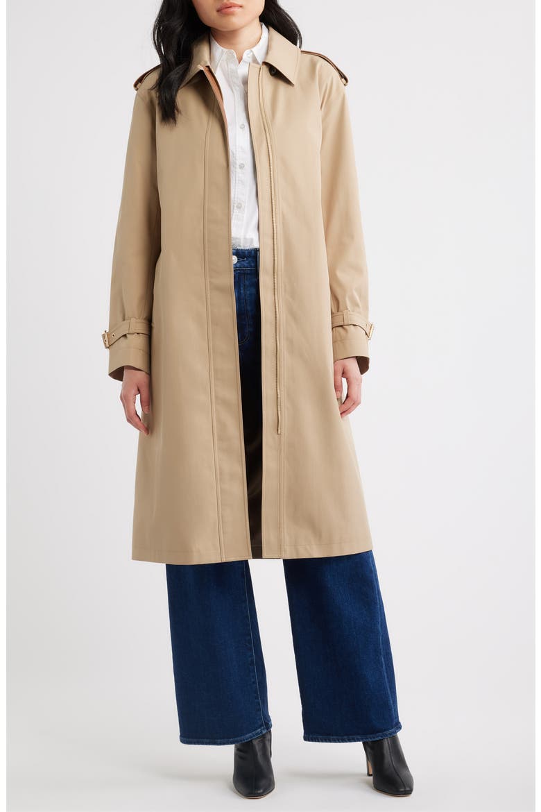 Belted Trench Coat, Alternate, color, KHAKI