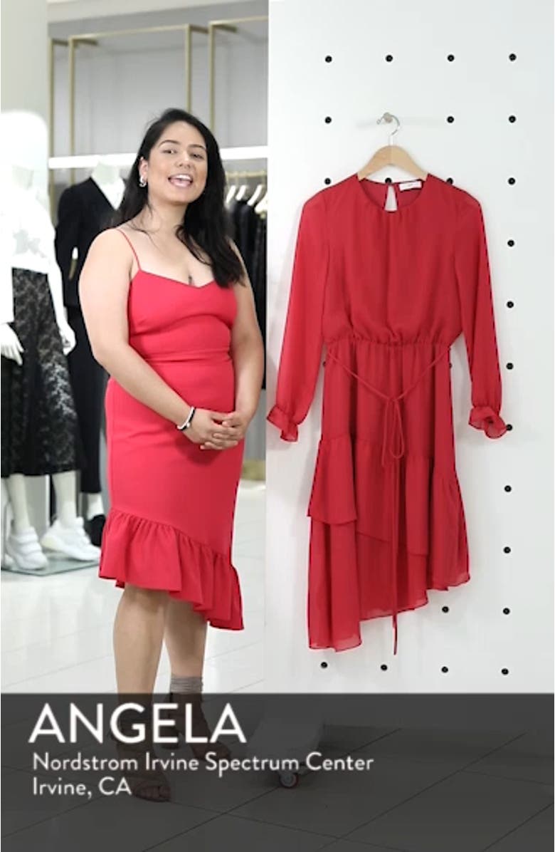 Hadley Asymmetric Chiffon Dress, sales video thumbnail