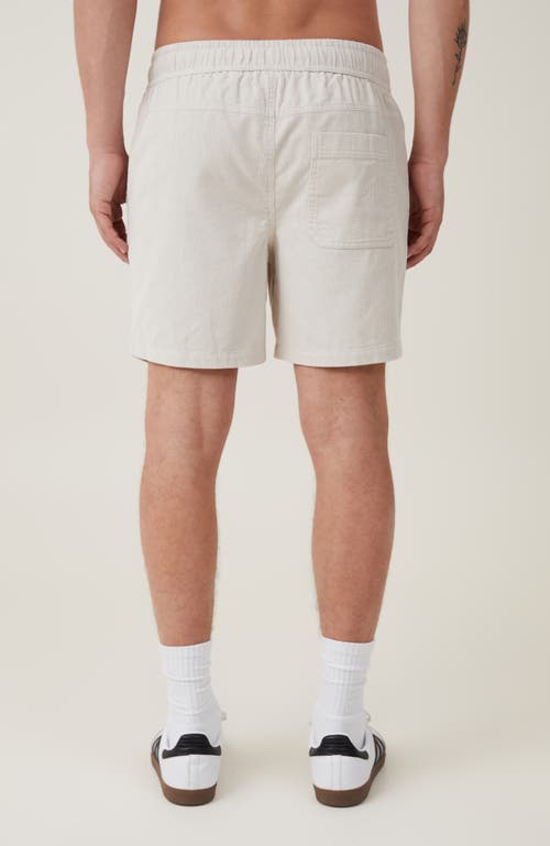 Cotton On Easy Cotton Blend Drawstring Shorts In Bone Cord