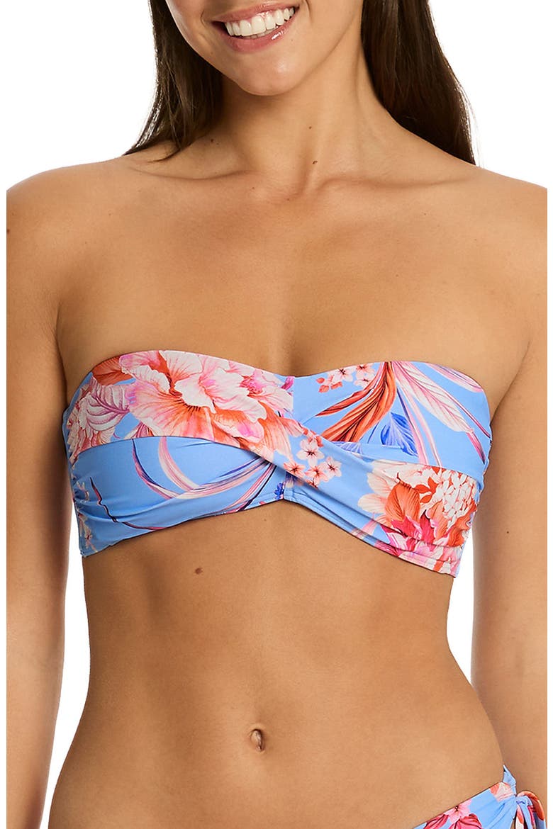 Indochine Twist Bandeau Bikini Top, Main, color, LIGHT BLUE
