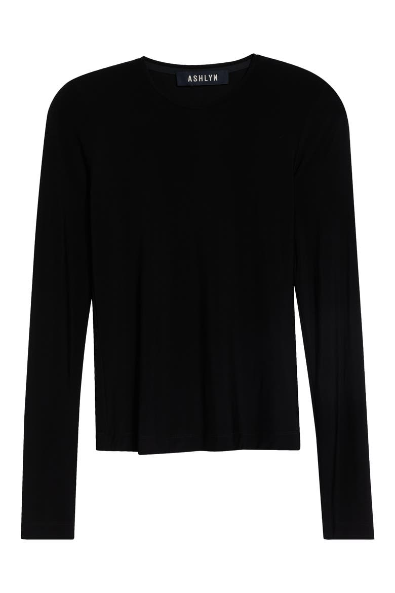 Onna Long Sleeve Top, Main, color, BLACK