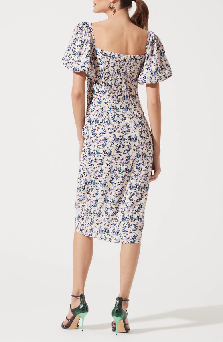 ASTR the Label Square Neck Bubble Sleeve Dress, Alternate, color, 