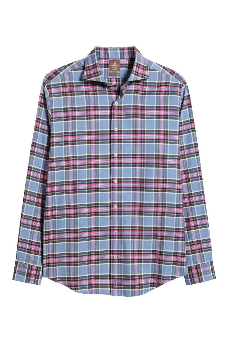 Angeles Plaid Button-Up Shirt, Alternate, color, RIPPLE