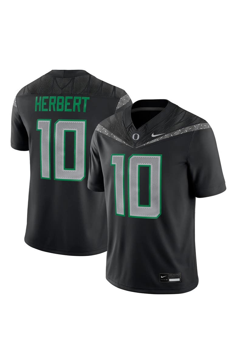 Nike Men's Nike Justin Herbert Black Oregon Ducks Alumni Game Jersey, Main, color, Black