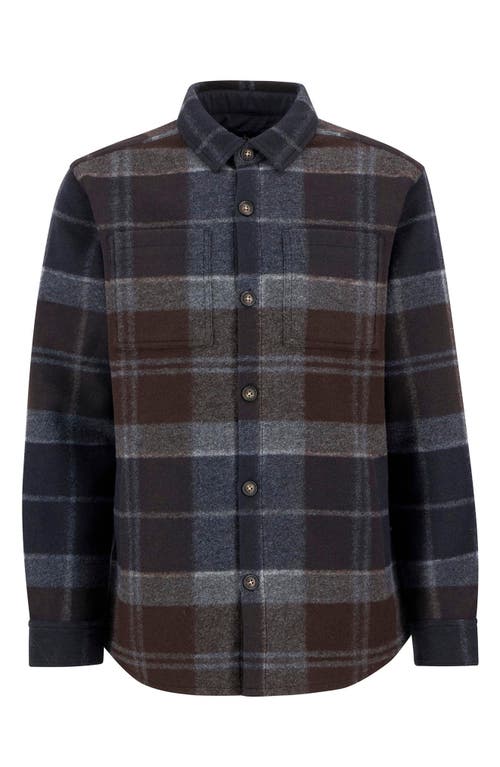 Barbour Chapter Tailored Fit Plaid Fleece Button-up Shirt Jacket In Multi