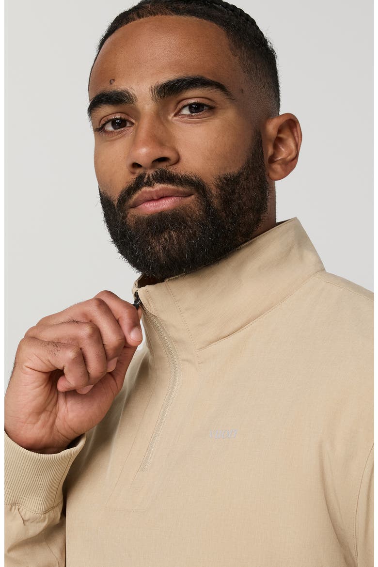 Venture Quarter Zip Performance Jacket, Alternate, color, KHAKI LINEN TEXTURE