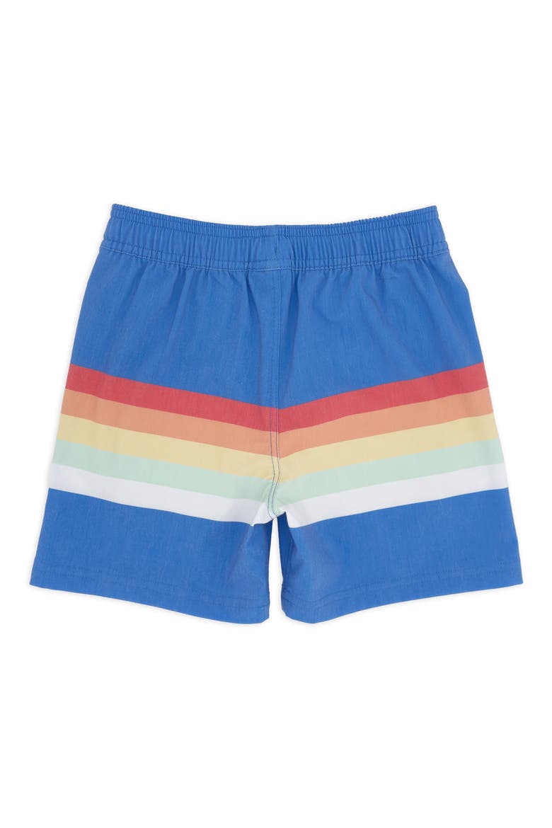 Kids' Stripe Volley Swim Trunks, Alternate, color, MARINA BLUE