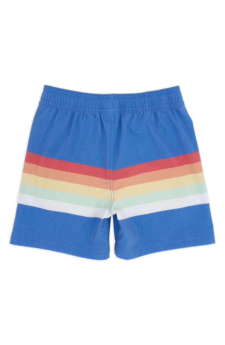 Feather 4 Arrow Kids' Stripe Volley Trunks, Alternate, color, Marina Blue