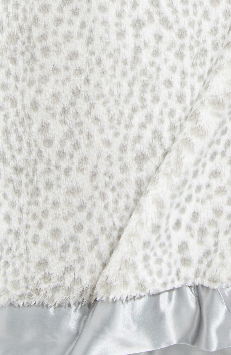 Giraffe at Home Luxe Snow Leopard Faux Fur Throw, Alternate, color, 