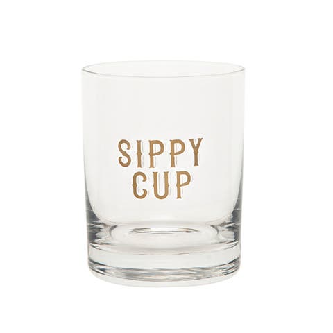 Sippy Cup Rocks Glass Clear 10 oz