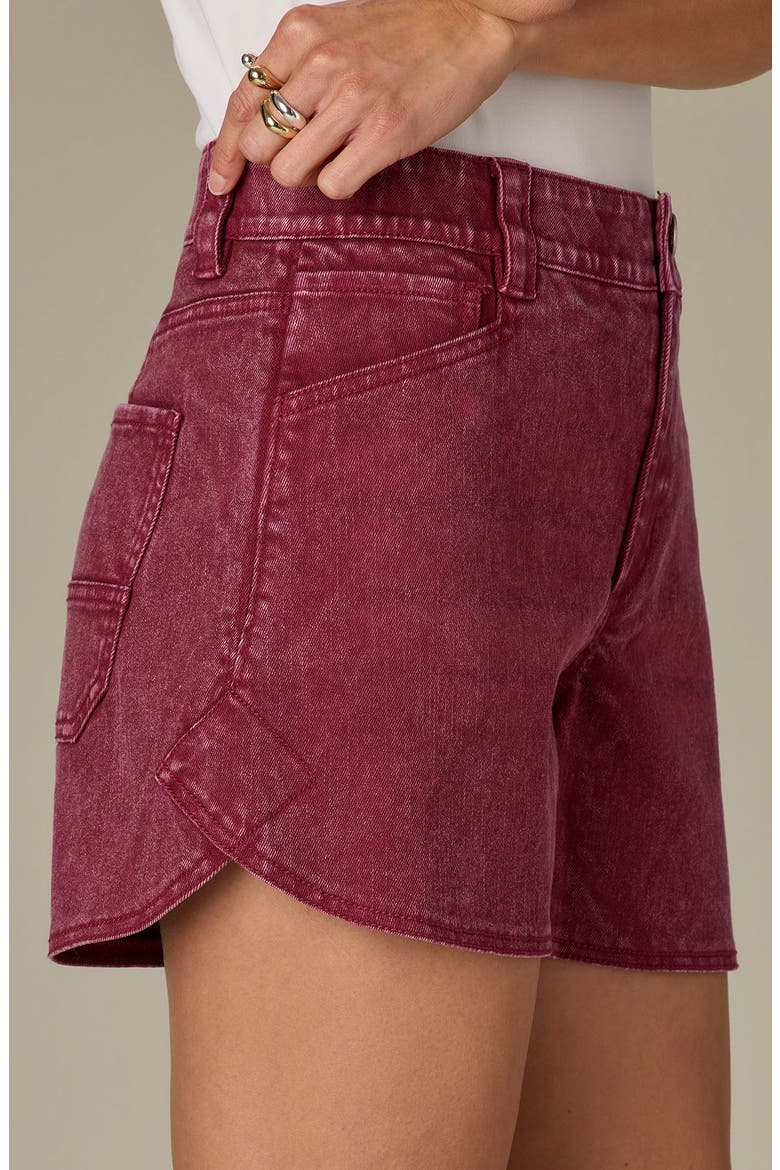 Skyrise Dolphin Hem Denim Shorts, Alternate, color, SYRAH