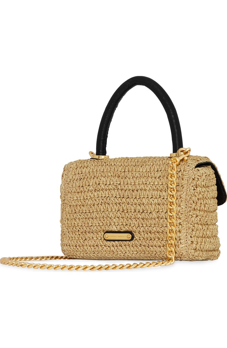 Rebecca Minkoff Edie Top Handle Straw Satchel Bag, Alternate, color,