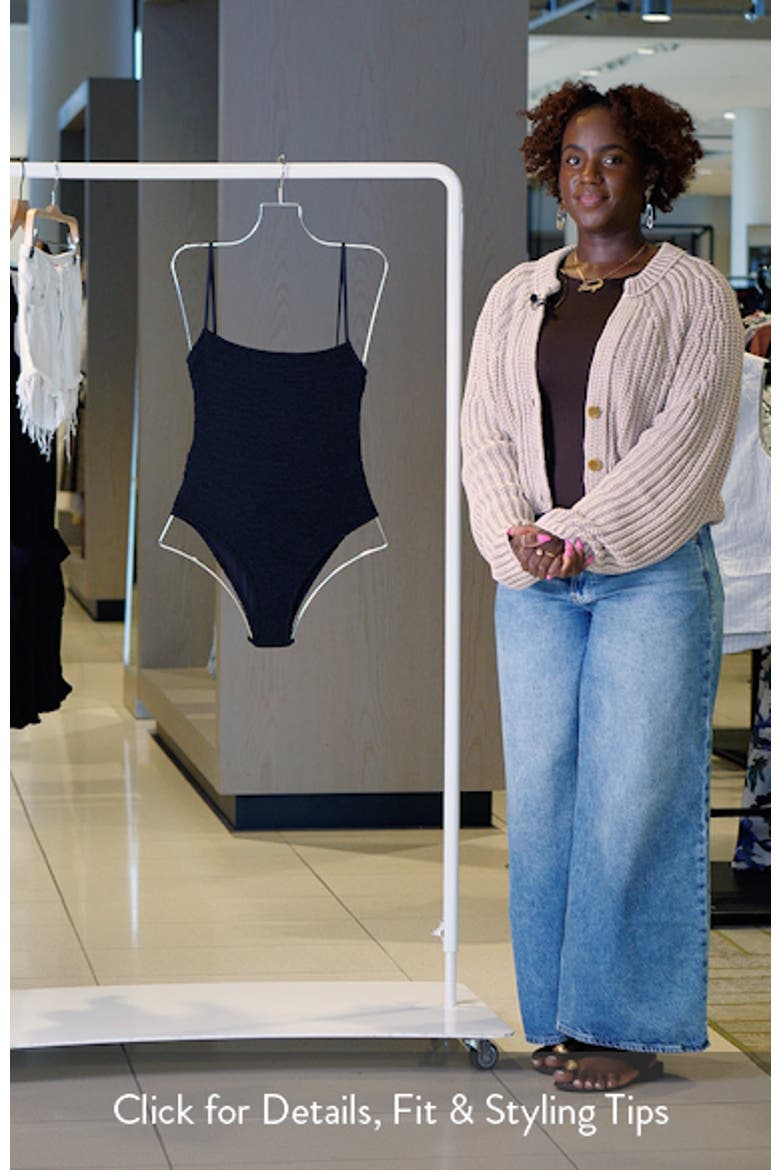 Textured One-Piece Swimsuit video