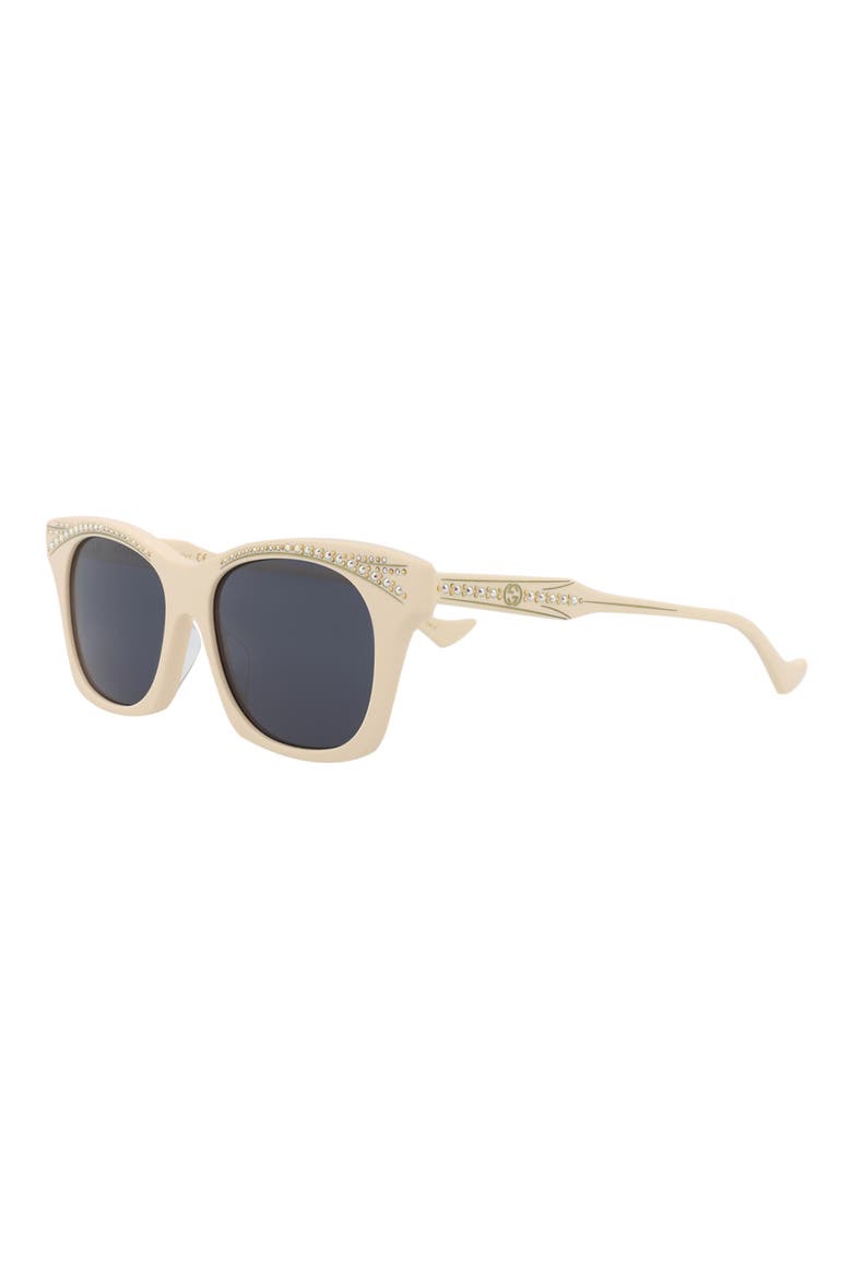 55mm Cat Eye Sunglasses, Alternate, color, IVORY IVORY BLUE