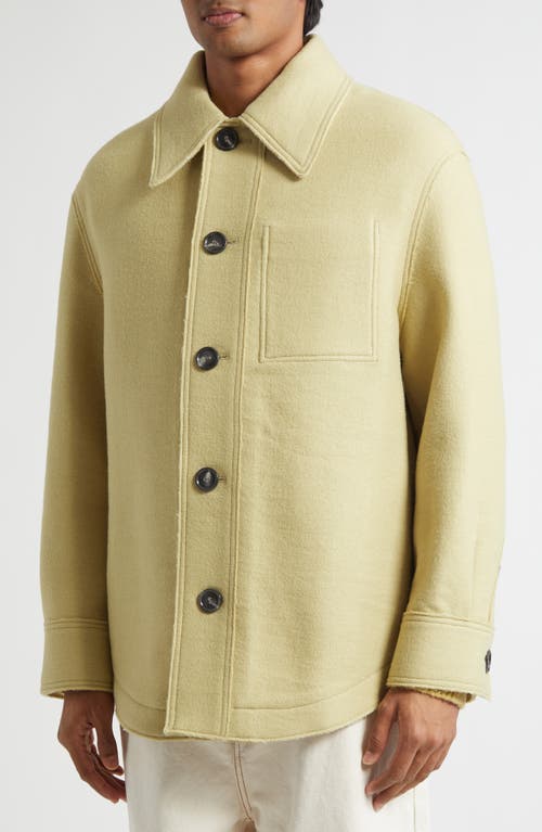 Ami Alexandre Mattiussi Ami Paris Raw Edge Water Repellent Virgin Wool Jacket In Yellow