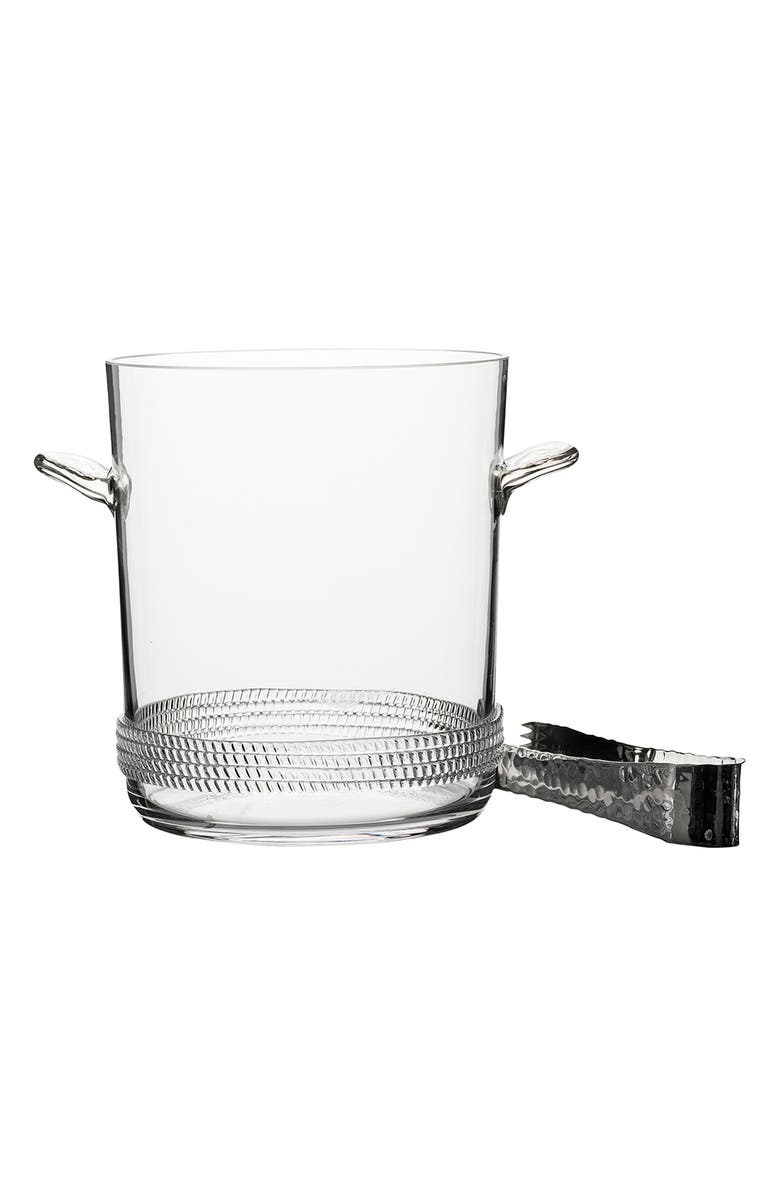 Juliska Dean Glass Ice Bucket & Tongs, Main, color,