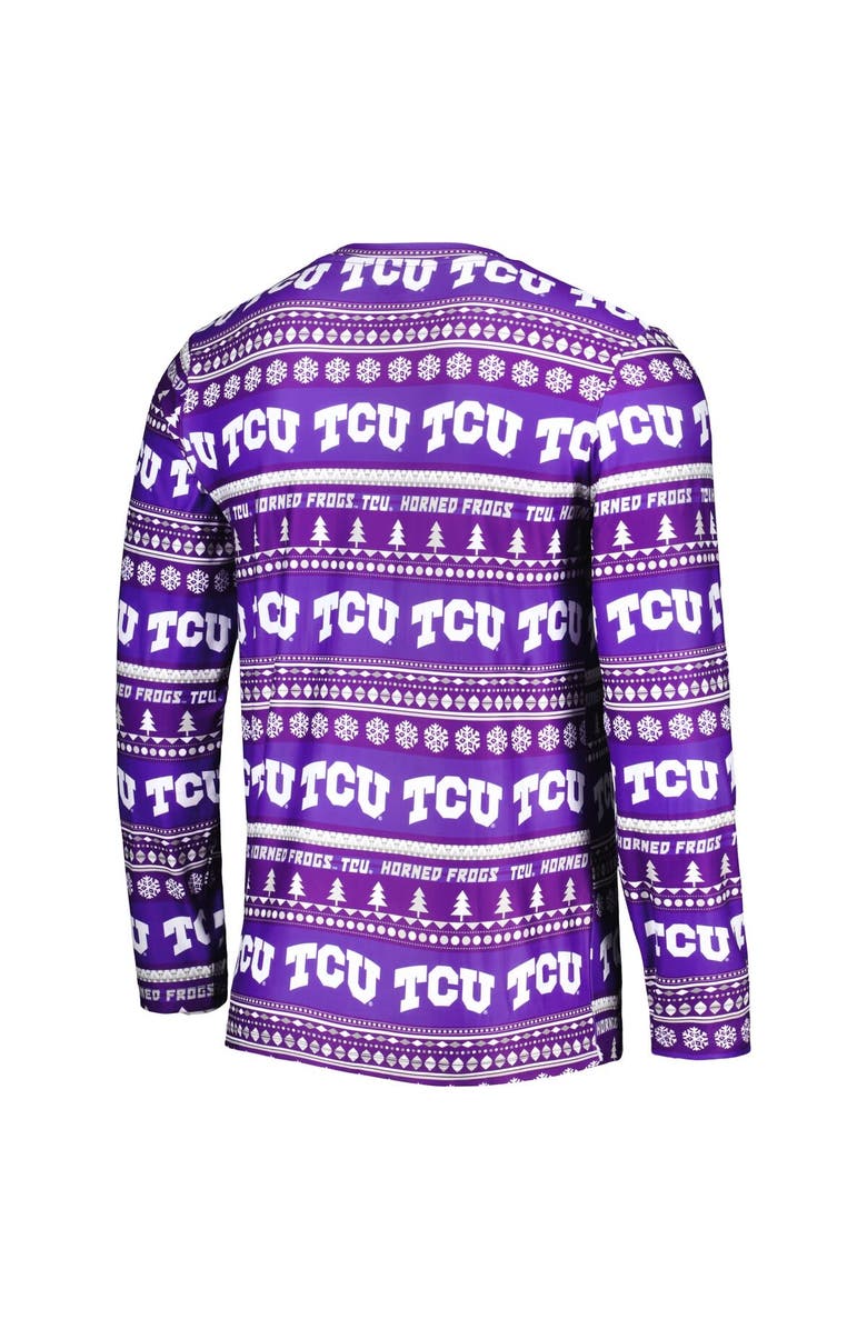CONCEPTS SPORT Men's Concepts Sport Purple TCU Horned Frogs Swivel Long Sleeve T-Shirt & Pants Sleep Set, Alternate, color, Purple
