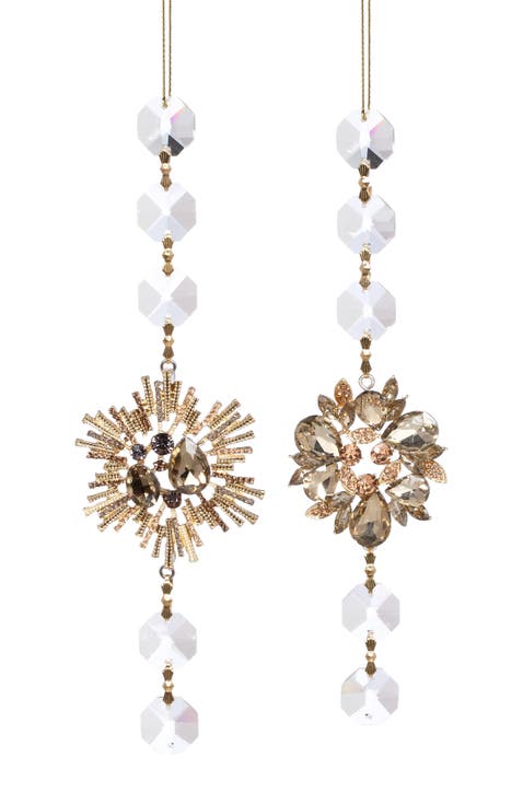 Jeweled Starburst Ornament, Set of 6