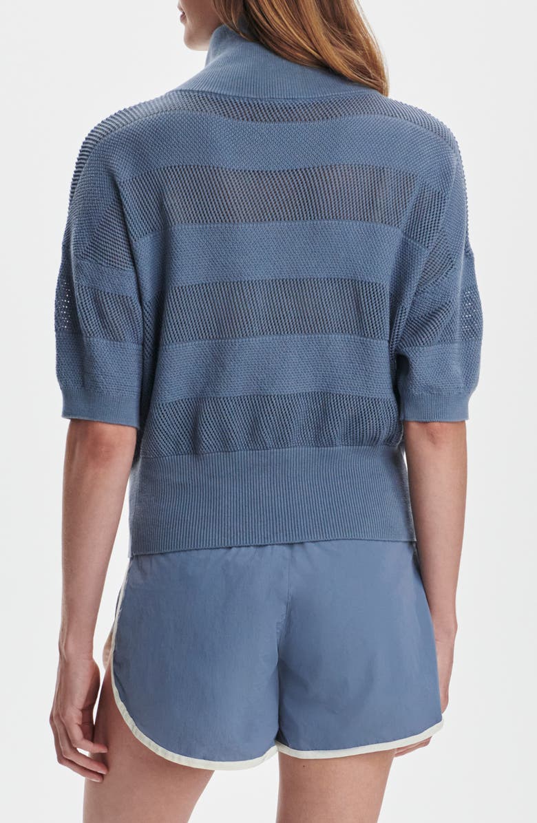 Kembria Mesh Stripe Half Zip Top