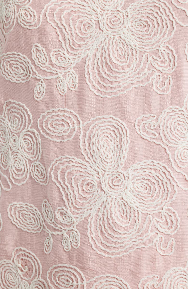 Anne Klein Floral Embroidered Camisole, Alternate, color, Rose Water/ White Dove