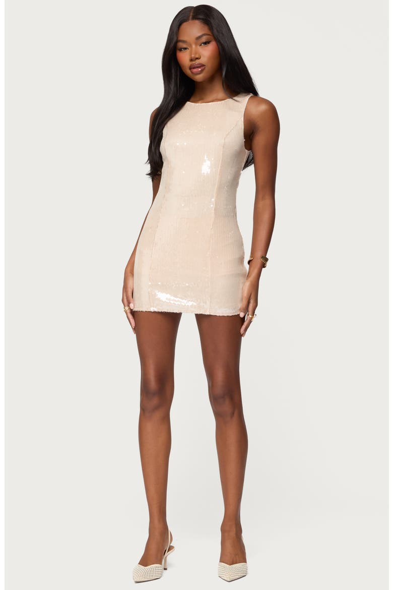 Macee Sequin Minidress, Alternate, color, LIGHT-PINK