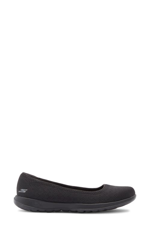 Skechers Go Walk Lite Flat In Black