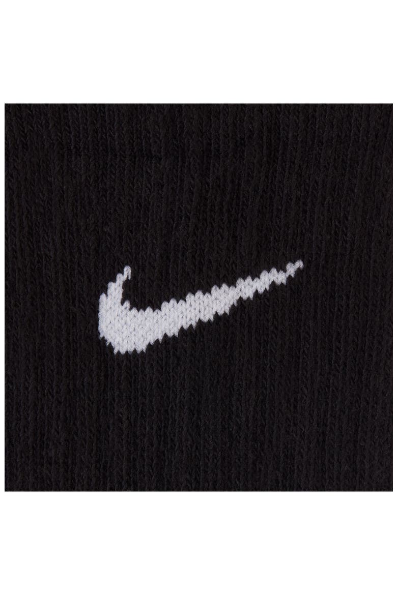 Kids' Dri-FIT Perforated Cushioned Crew Socks, Alternate, color, 010 BLACK/WHITE