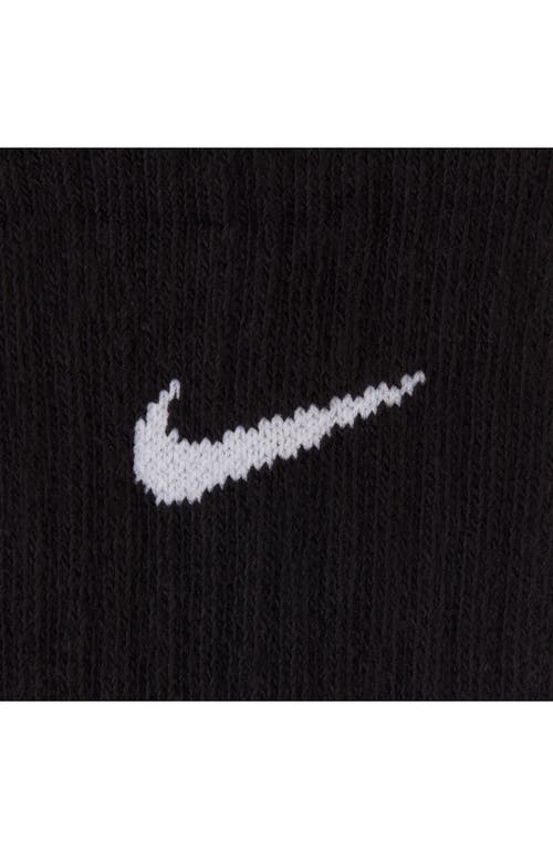 Nike Kids' Dri-fit Perforated Cushioned Crew Socks In 010 Black/white
