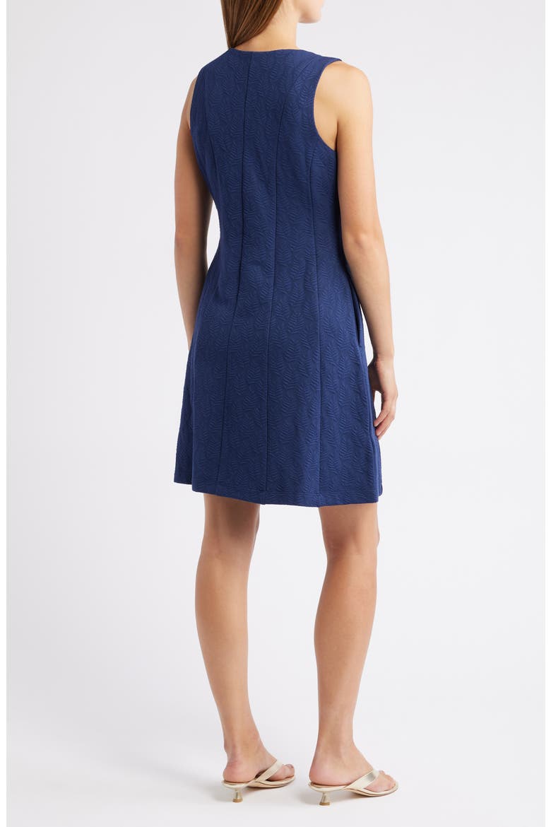 Darcy Jacquard Sleeveless Fit & Flare Dress, Alternate, color, COASTLINE