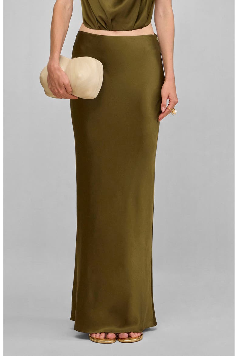 Chantel Stretch Silk Bias Cut Skirt, Main, color, ROSEMARY