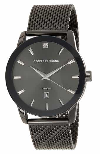 GEOFFREY BEENE Men's Diamond Mesh Strap Watch, 41mm - 0.001 ctw