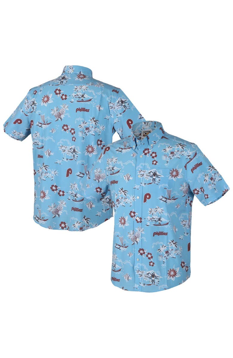 Reyn Spooner Men's Reyn Spooner Light Blue Philadelphia Phillies Kekai Button-Down Shirt, Main, color, Light Blue