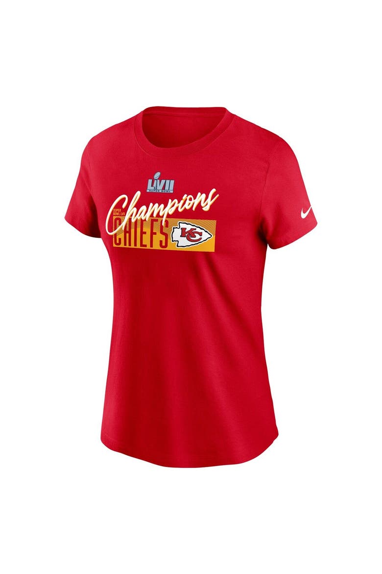 Women's Nike Red Kansas City Chiefs Super Bowl LVII Champions Iconic T-Shirt, Alternate, color, Red