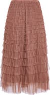 City Chic Averi Tiered Tulle Maxi Skirt