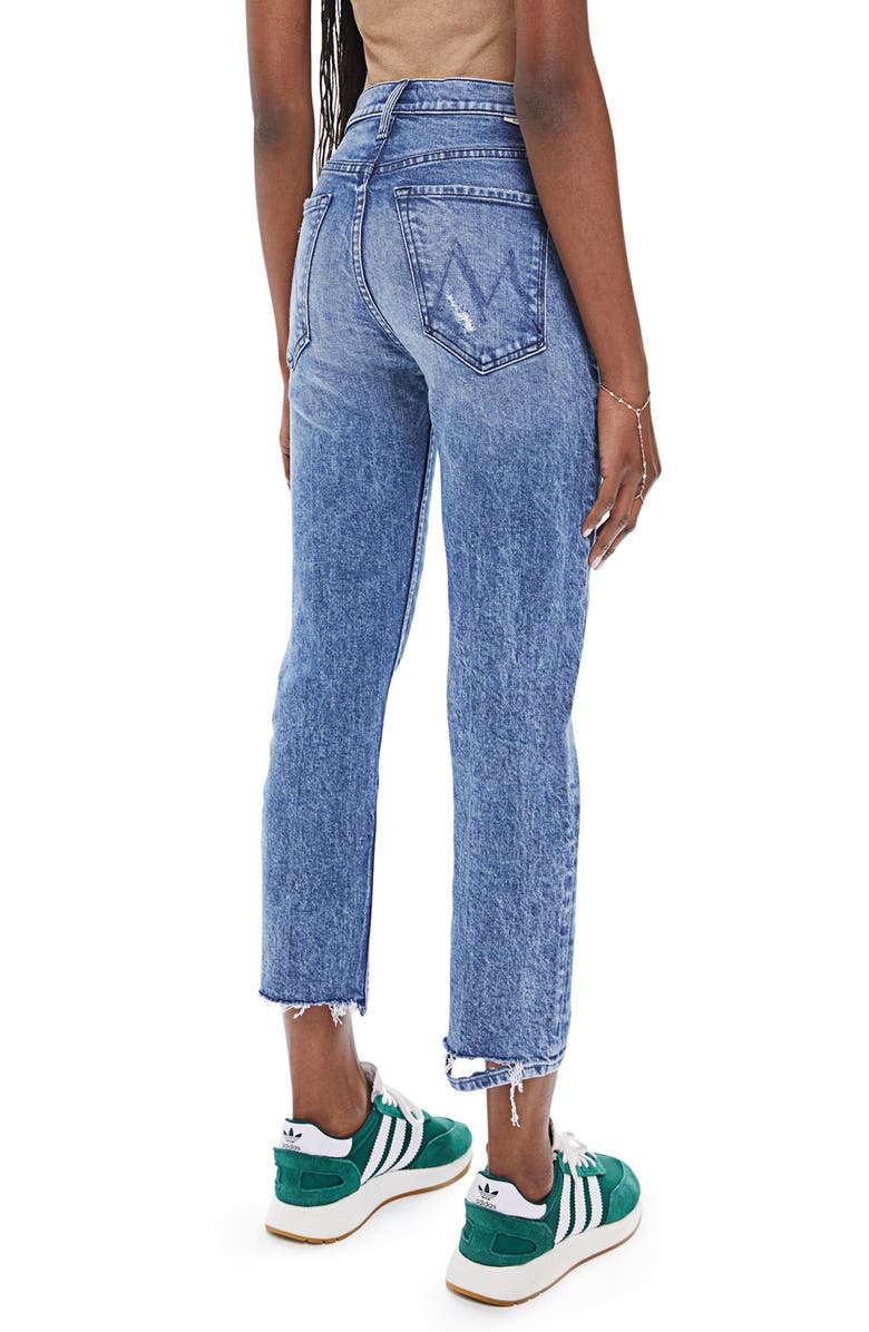 MOTHER The Tomcat Ripped High Waist Crop Straight Leg Jeans, Alternate, color,